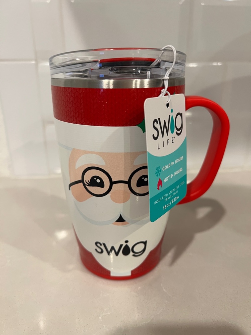 Swig Life Red Santa Travel Mug with Lid